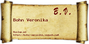 Bohn Veronika névjegykártya